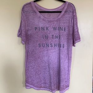 Zoe + Li Pink Cold Shoulder Twist T-Shirt